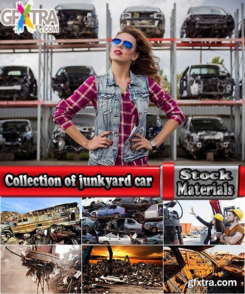 Collection of junkyard car scrap rusty metal 25 HQ Jpeg