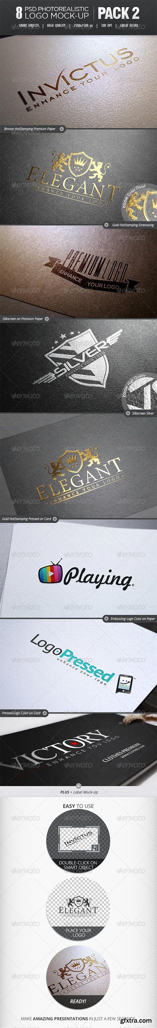 GraphicRiver - 8 photorealistic logo Mock-Up | Pack 2