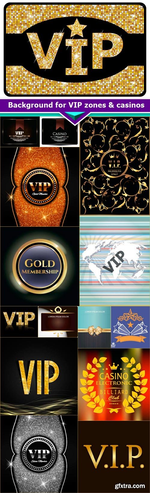 Background for VIP zones & casinos 15x EPS