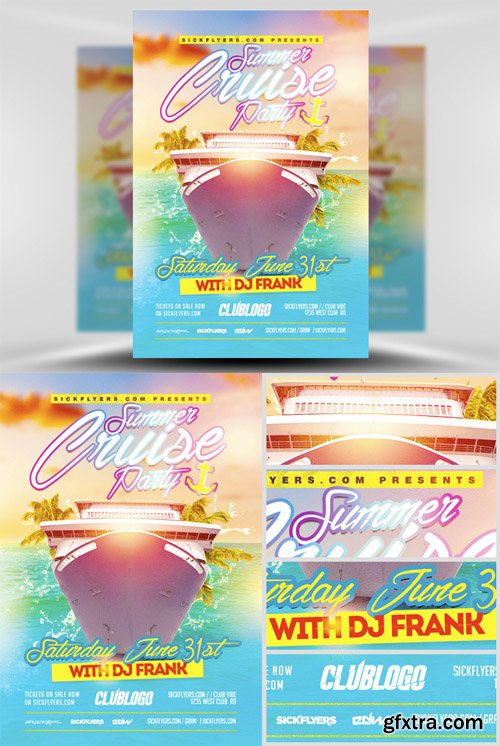 Summer Cruise Party Flyer Template