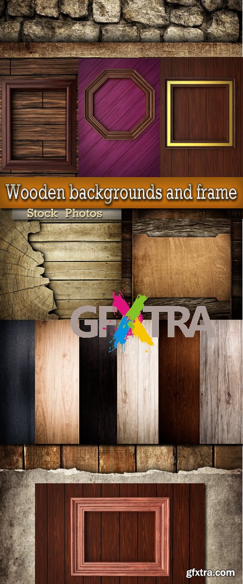 Wooden color backgrounds and frames