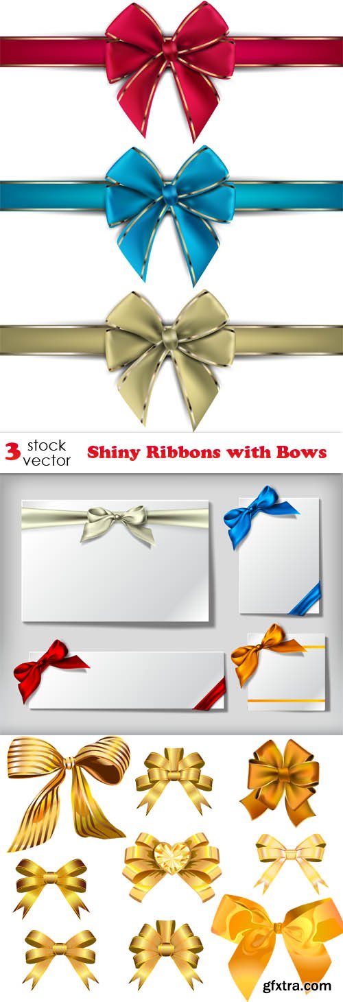 Vectors - Shiny Ribbons with Bows