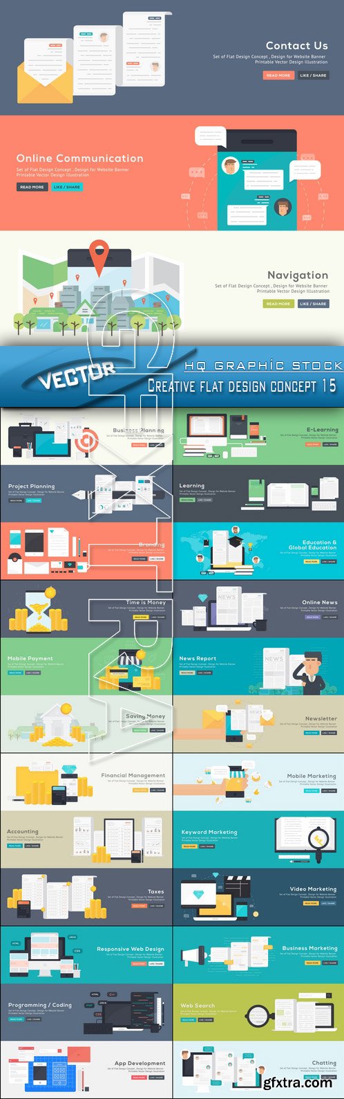 Stock Vector - Creative flat design concept 15