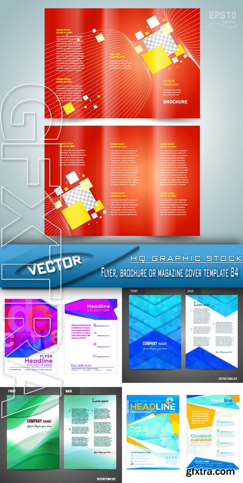 Stock Vector - Flyer, brochure or magazine cover template 84
