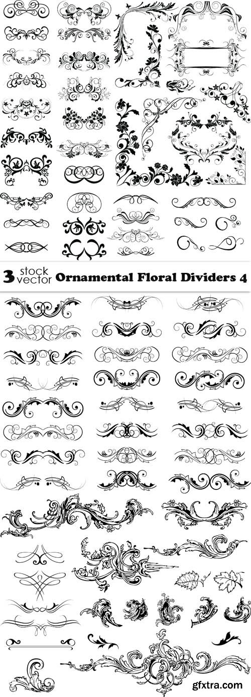 Vectors - Ornamental Floral Dividers 4