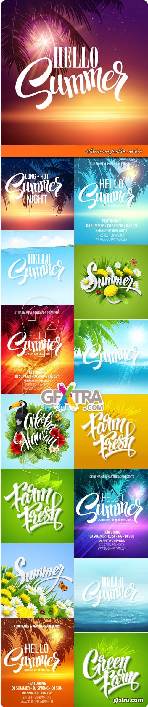 Summer poster vector