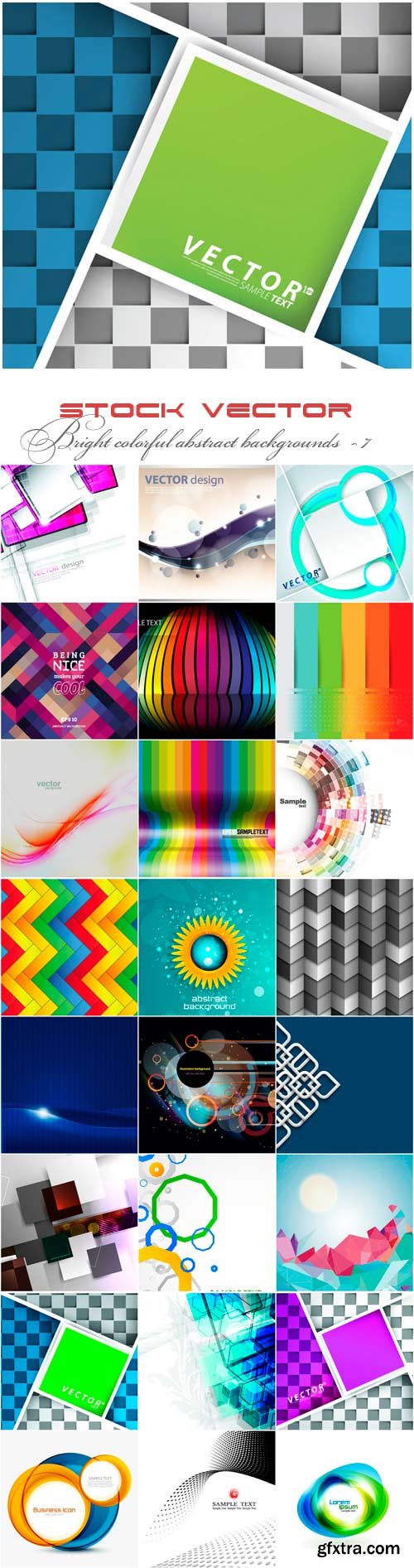 Bright colorful abstract backgrounds vector - 7