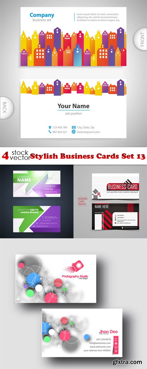 Vectors - Stylish Business Cards Set 13