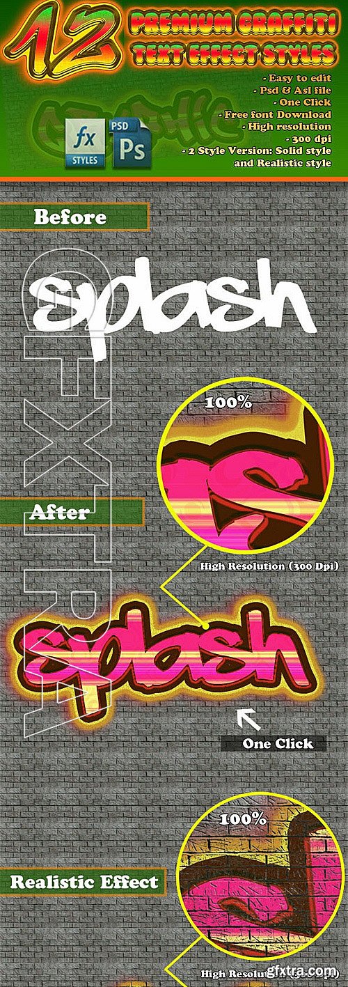 Graphicriver - 12 Premium Graffiti Text Effect Style 11630269