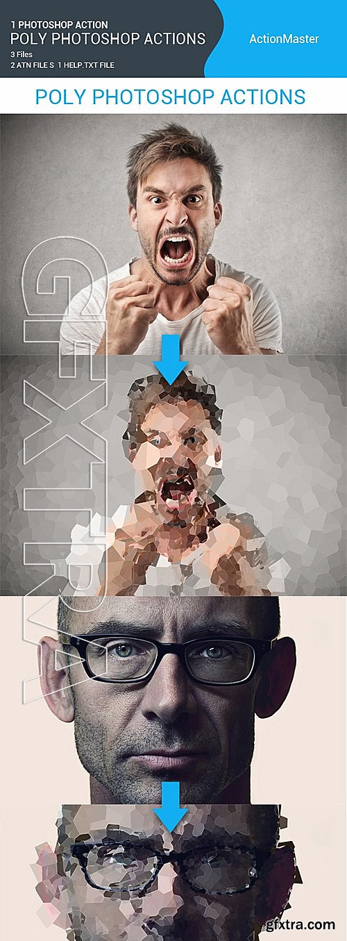 Graphicriver - Poly Photoshop Actions 11628918
