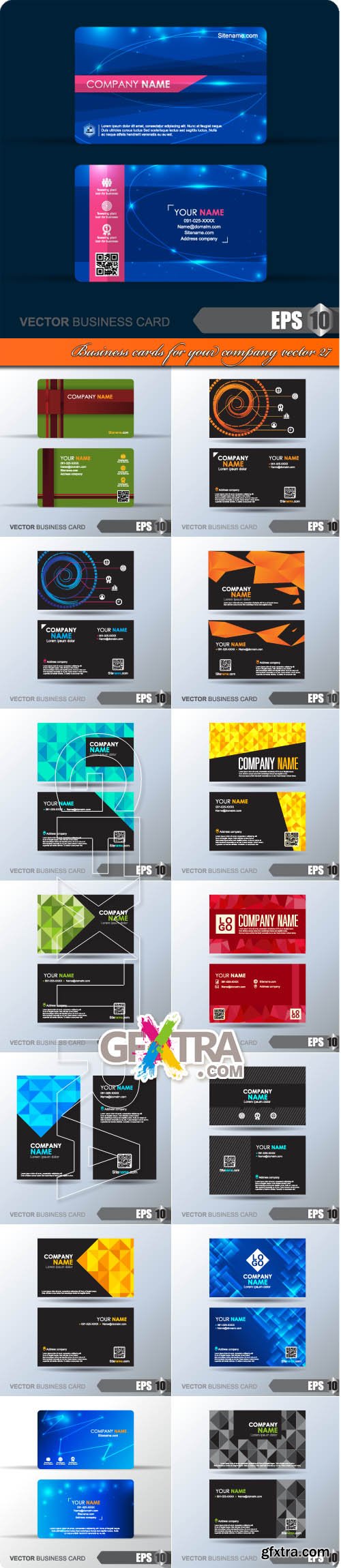 Business cards for your company vector 27