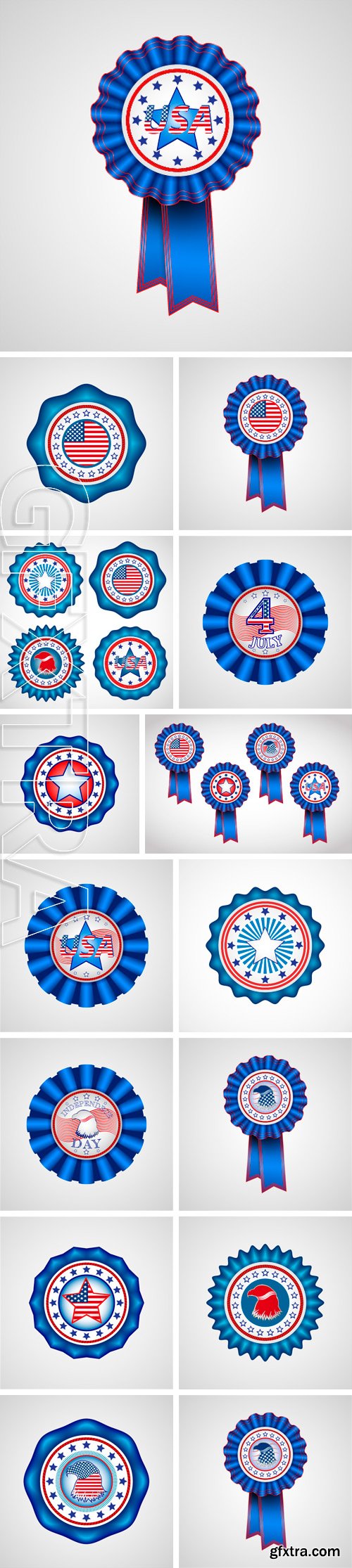 Stock Vectors - American Independence Day. Holiday badges