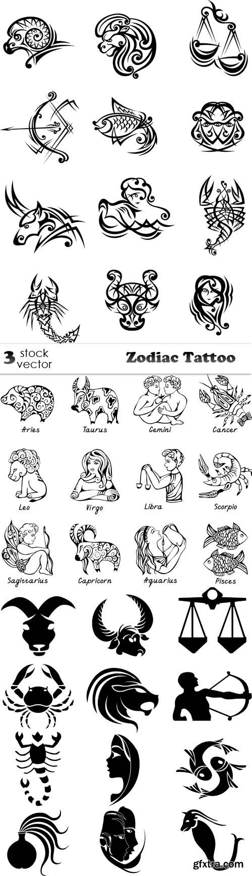 Vectors - Zodiac Tattoo