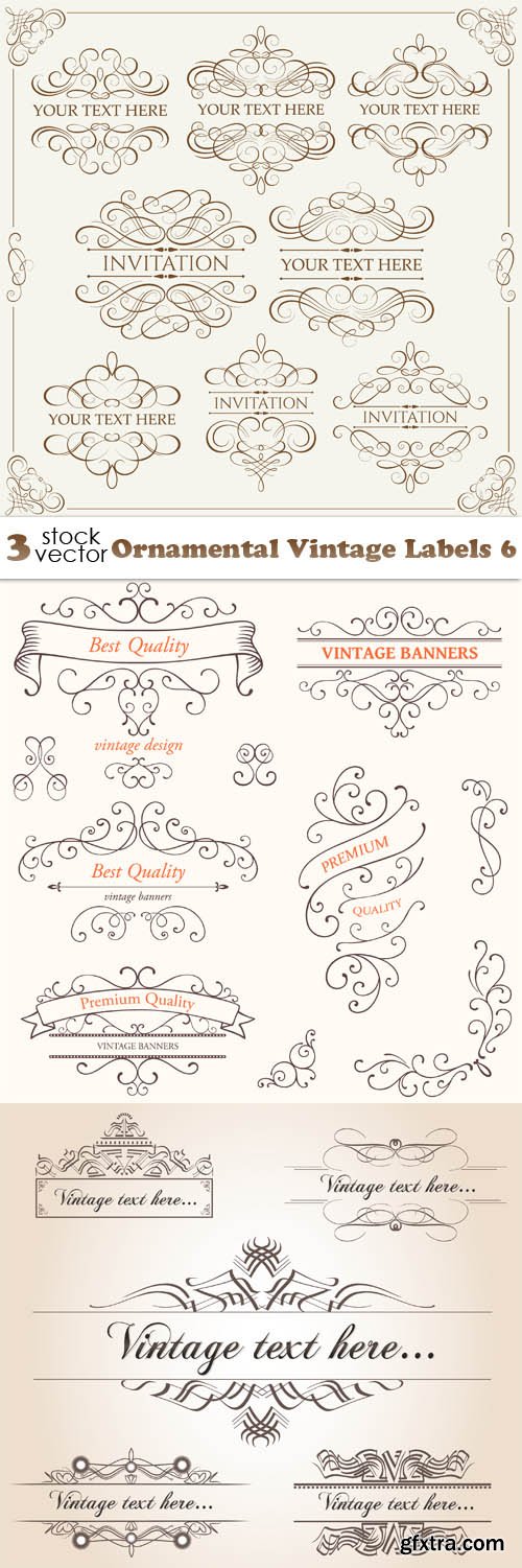 Vectors - Ornamental Vintage Labels 6
