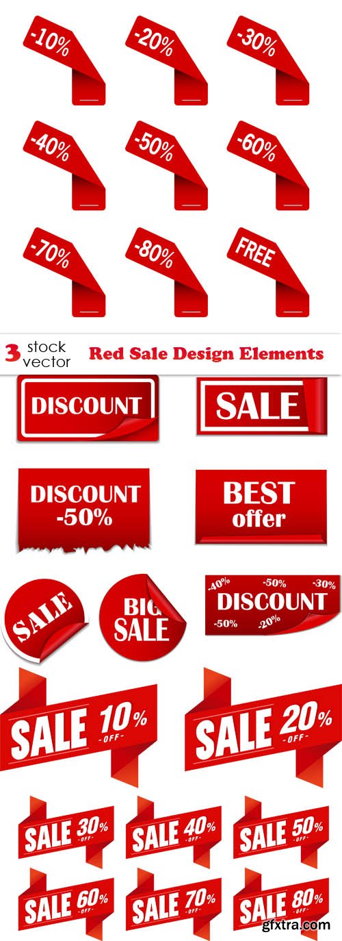 Vectors - Red Sale Design Elements
