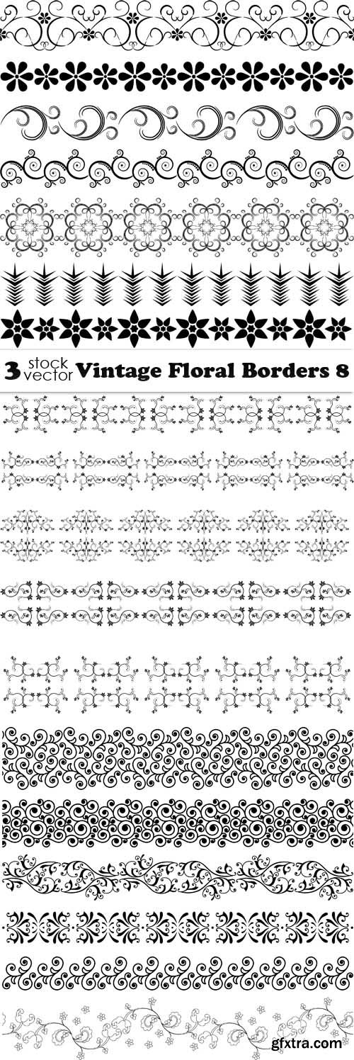 Vectors - Vintage Floral Borders 8