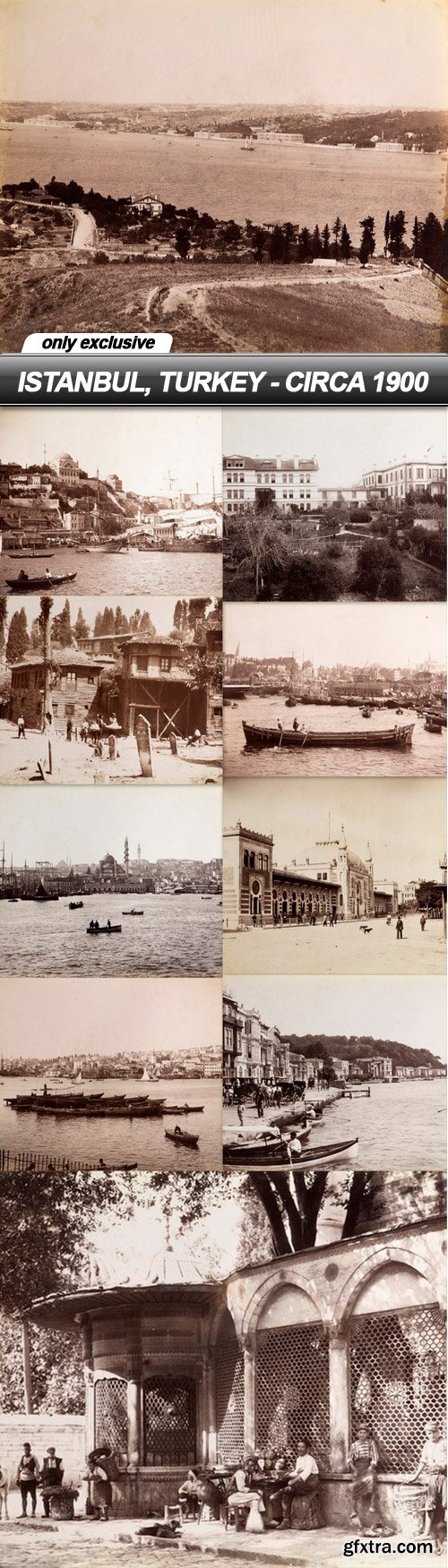 CIRCA 1900\'s - Istanbul, Turkey 10xJPG