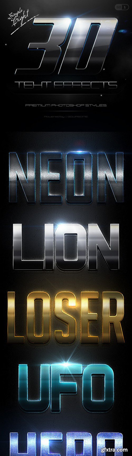 Graphicriver - Simple 3d Light Text Effects Go1 11650424