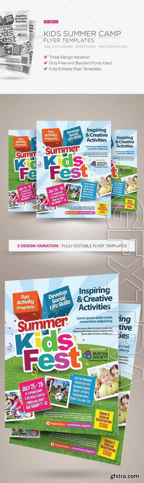 GraphicRiver - Kids Summer Camp Flyers 7685292