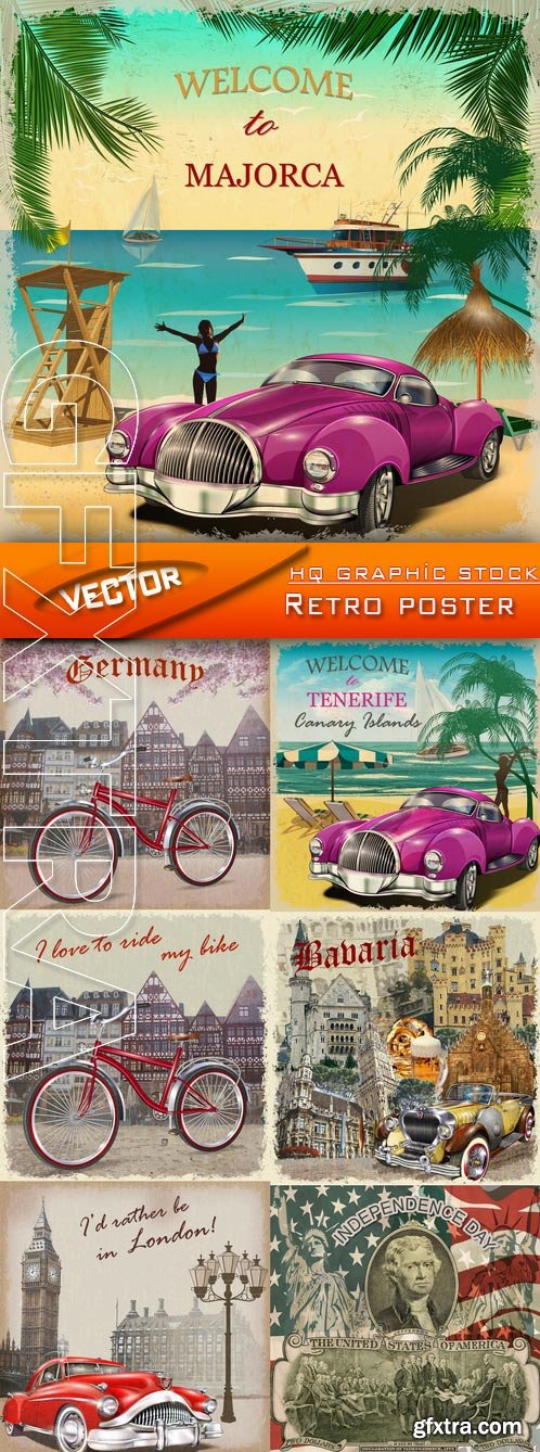Stock Vector - Retro poster
