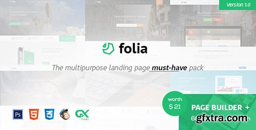 ThemeForest - Folia v1.0 - Landing Pages Pack With Page Builder - 11451246
