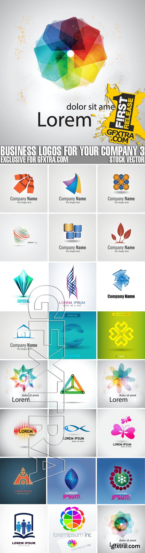 Stock Vectors - Business logos for your company 3, 50xEPS