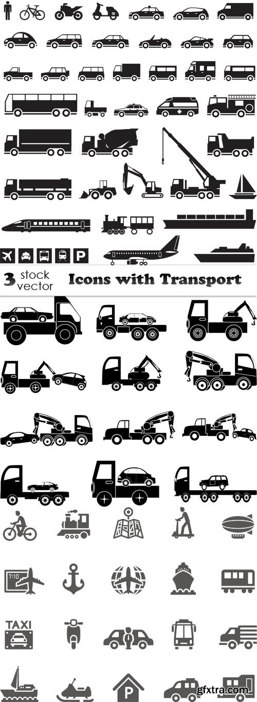 Vectors - Icons with Transport