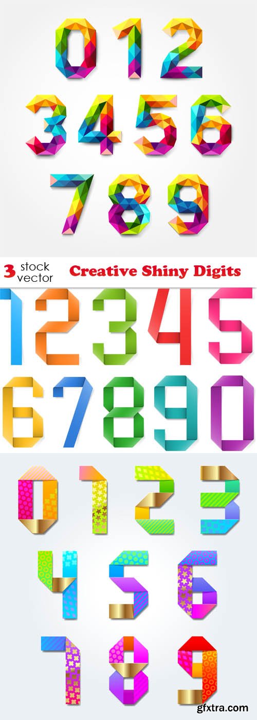 Vectors - Creative Shiny Digits
