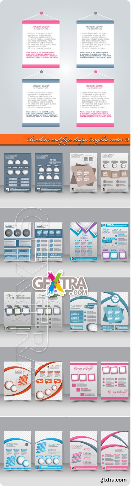 Brochure and flyer design template vector 12