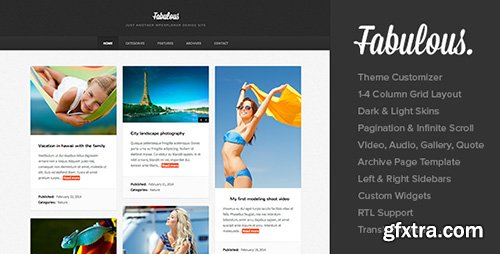 ThemeForest - Fabulous v1.2.0 - Responsive Masonry Blog WordPress Theme - 7022153