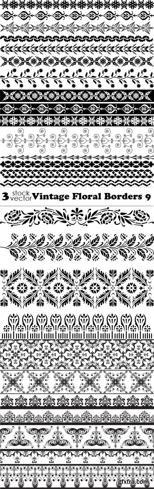 Vectors - Vintage Floral Borders 9