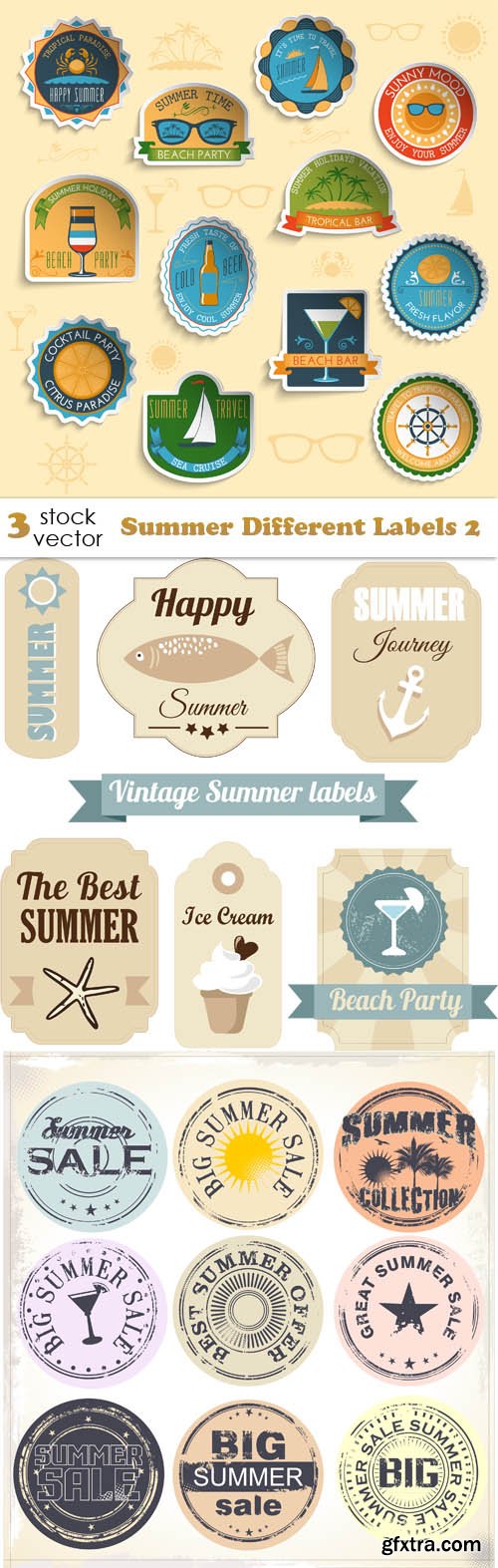 Vectors - Summer Different Labels 2