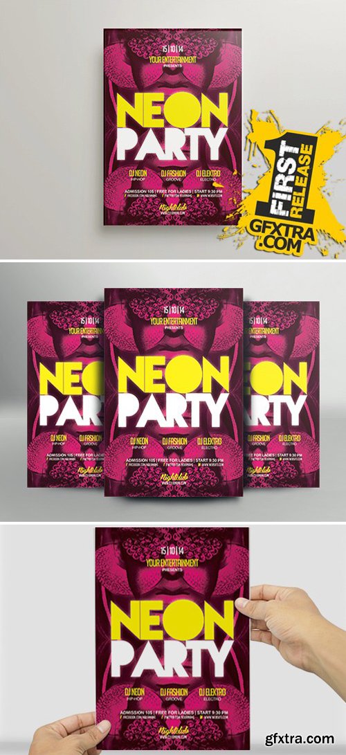 Neon Live Flyer Template