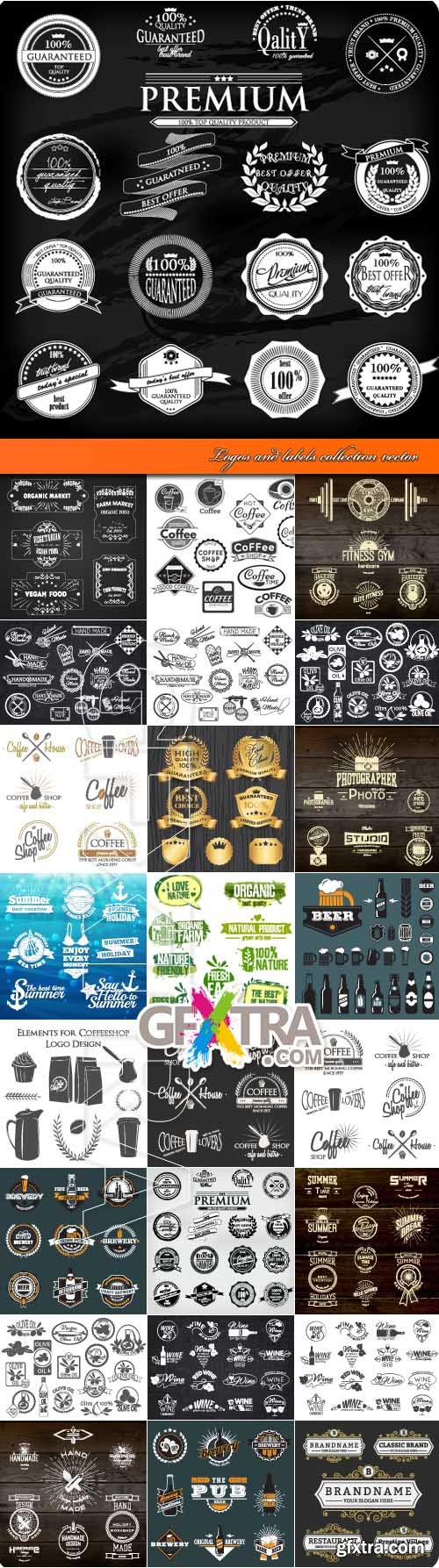 Logos and labels collection vector