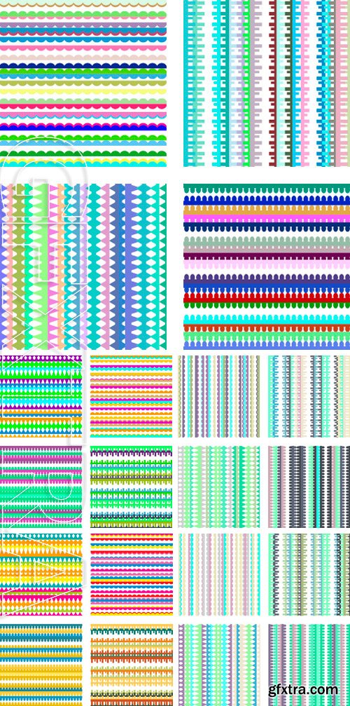 Stock Vectors - Set of 4 Different colorful geometric seamless patterns. Vector illustration