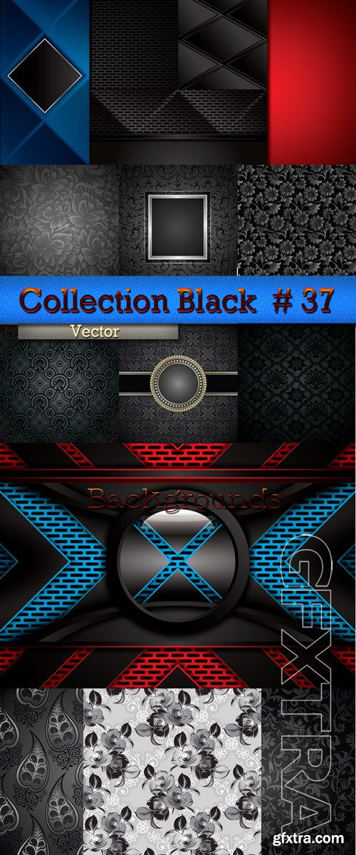 Collection Black Backgrounds in Vector # 37