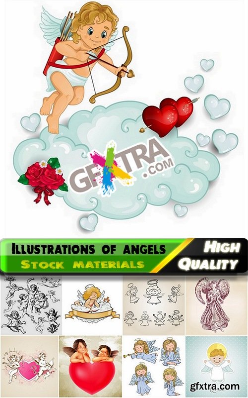 Illustrations of Cupid & Other Angels 25xEPS