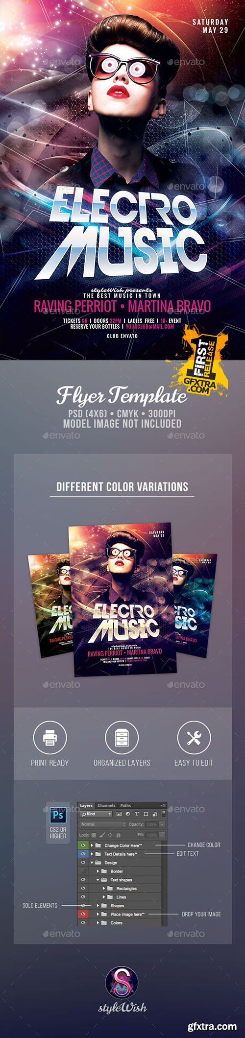GraphicRiver Electro Music Flyer