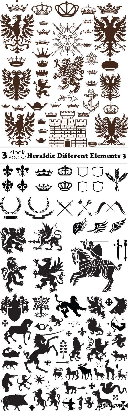 Vectors - Heraldic Different Elements 3