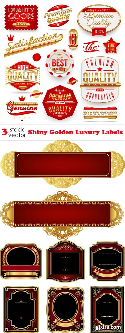 Vectors - Shiny Golden Luxury Labels