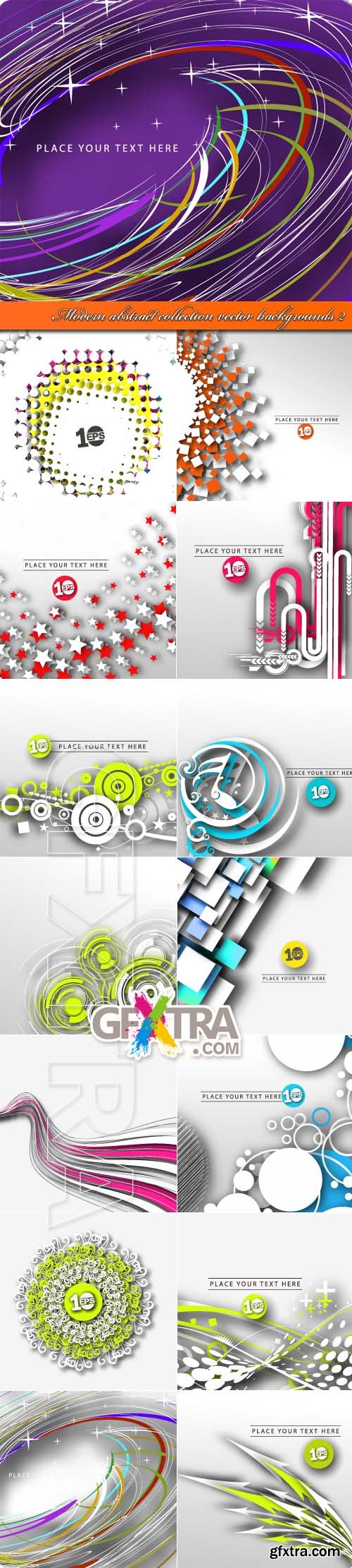Modern abstract collection vector backgrounds 2