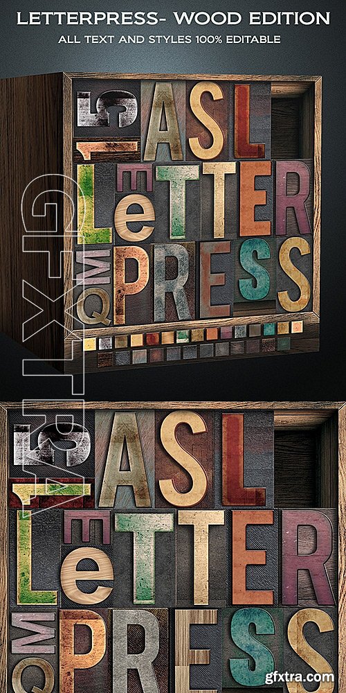 GraphicRiver - Letterpress - Wood Edition 10869818