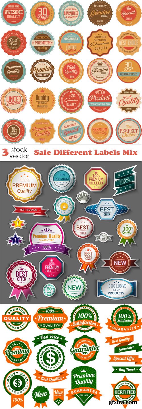 Vectors - Sale Different Labels Mix