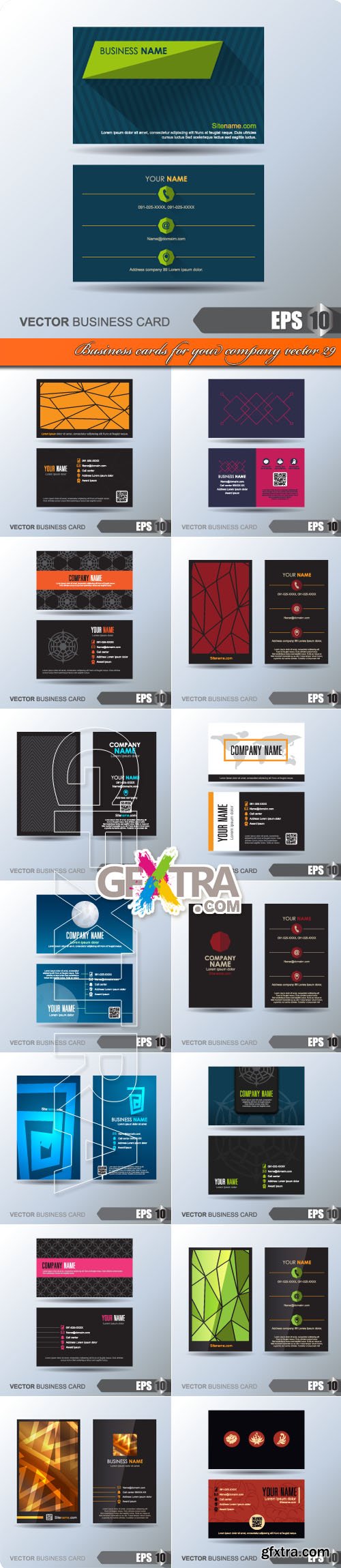 Business cards for your company vector 29