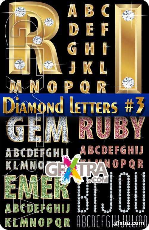 Diamond letters #3 - Stock Vector