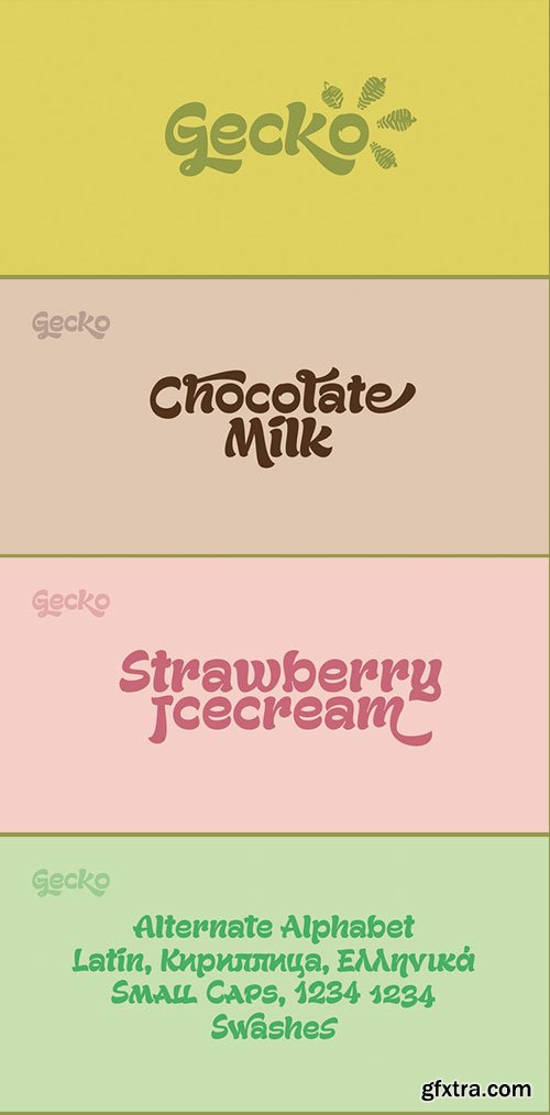 Gecko - Candy Display Typeface OTF $59