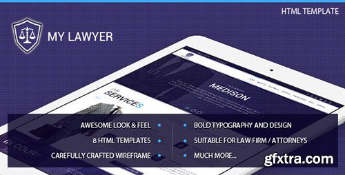 ThemeForest - MyLawyer v1.0 - Lawyer Attorney HTML Template - FULL