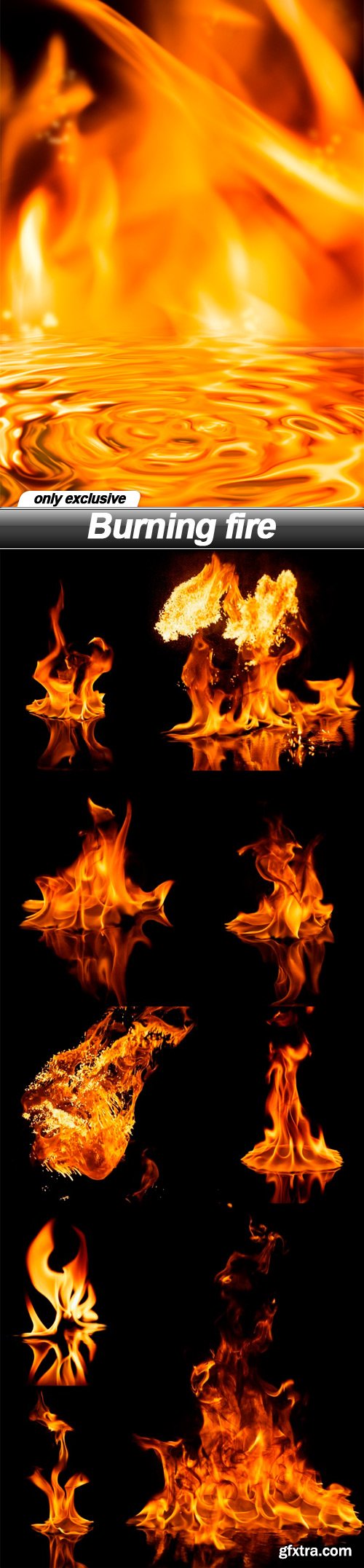 Burning fire - 10 UHQ JPEG