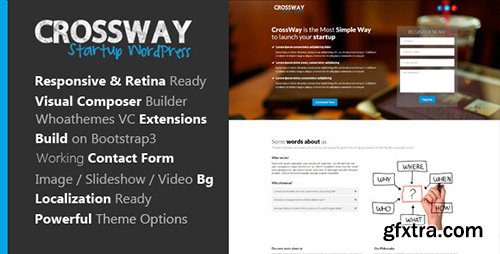 ThemeForest - CrossWay v1.0.8 - Startup Landing Page Bootstrap WP Theme - 9497712