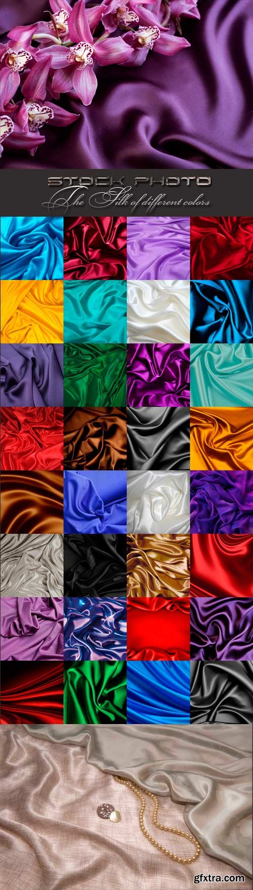 The silk of different colors